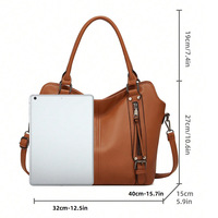 Purses for Women Shoulder Handbags Hobo Bags Tote Bag Black - Thumbnail 1