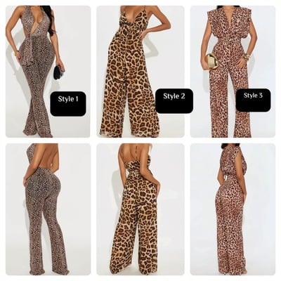Animal Print Jumpsuit-TD
