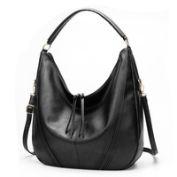 Women Fashion Handbags Wallet Tote Bag Shoulder Bag Two Piece Black - Thumbnail 2