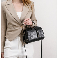 Women's Soft Leather Tote Bag, Top Satchel Purses and Handbags Black - Thumbnail 1