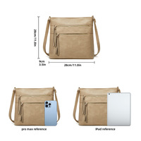 Women Trendy Vegan Leather Hobo Handbags Brown - Thumbnail 1