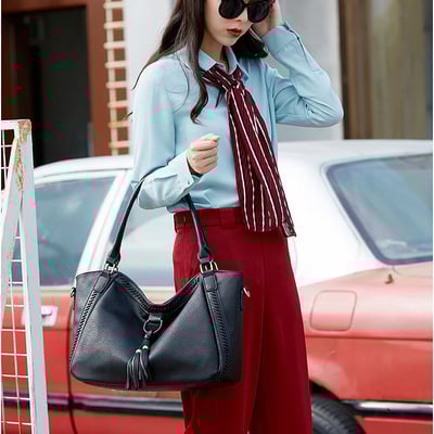 Fashion tote bags shoulder bag top handle satchel bags black