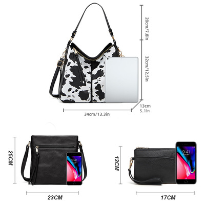 Women fashion handbags wallet tote bag shoulder bag top handle satchel purse set 3pcs multi