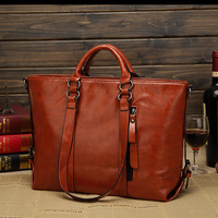 Women's Evening Handbag Satin Shoulder Bag Purse Brown - Thumbnail 1