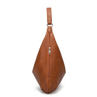 Genuine Leather Hobo Purses and Handbags Brown - Thumbnail 1