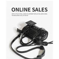 Women Vegan Leather Shoulder Tote Purse with Small Crossbody Bag Black - Thumbnail 2