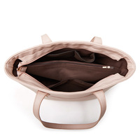 Ladies' Cross Pattern Large Capacity Tote Bag Pink - Thumbnail 4