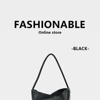 Ladies' Bucket Bag SWhoulder Bag Handbag Black - Thumbnail 1