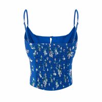 Retro chest drawstring straps holiday casual slim fit top camisole - Thumbnail 7
