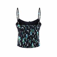 Retro chest drawstring straps holiday casual slim fit top camisole - Thumbnail 5