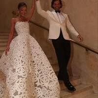 Unique Ball Gown Lace Putty Beach Boho Wedding Dress Bridal Gown Wedding Gown - Thumbnail 2