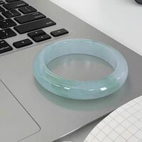 Blue Water Jade Bracelet Jade Bracelet Girls Style White Moonlight Ice Transparent Bracelet Light Green Light Luxury High-end - Thumbnail 3