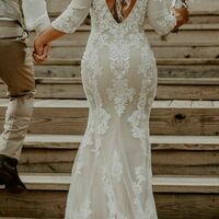 Sexy Sheath Lace Wedding Dress Bridal Gown Wedding Gown - Thumbnail 1