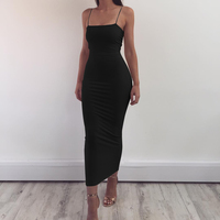 Women Sexy Long Sling Dresses Suspender Dress - Thumbnail 3