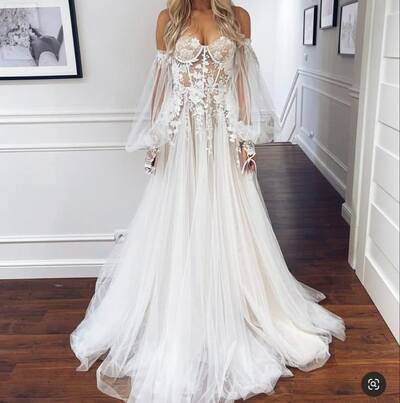 Sexy A Line Lace Wedding Dress Bridal Gown Wedding Gown