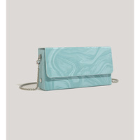 Fashion Makeup Bag Small Square Bag Crossbody Bag Blue - Thumbnail 2