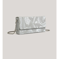 Fashion Makeup Bag Small Square Bag Crossbody Bag Silver - Thumbnail 2