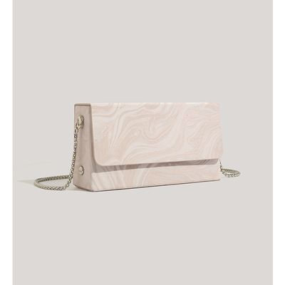 Fashion makeup bag small square bag crossbody bag brown