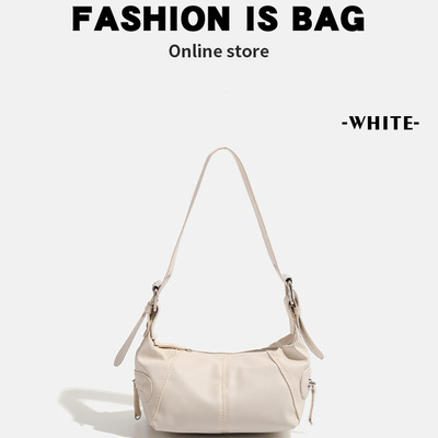 Women crossbody leather handbag white