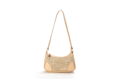 Women Beach Woven Bag Shoulder Bag Brown