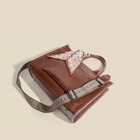 Women Purses and Handbags Shoulder Tote Bags Top Handle Satchel Brown - Thumbnail 2