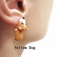 Cartoon Animal Biting Stud Earrings  - Thumbnail 6