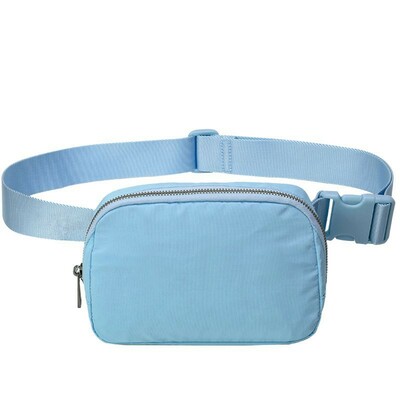 Women's crossbody bag nylon large capacity mobile phone bag running sports waist bag blue - Thumbnail 2