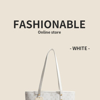 Women Tote Purse Shoulder Bag Large Fashion Hobo Purse White - Thumbnail 1