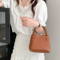 Women Leather Crossbody Bags Women's Tote Shoulder Bag Brown - Thumbnail 2