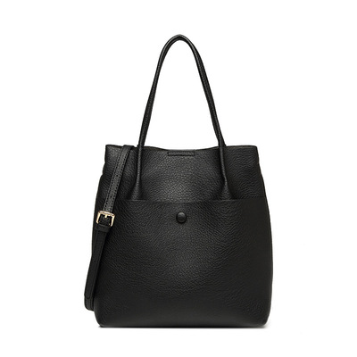 Women Top Handle Satchel Shoulder Purse Bucket Handbag Black