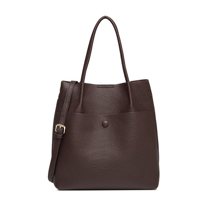 Women pu leather shoulder bags brown - Thumbnail 3
