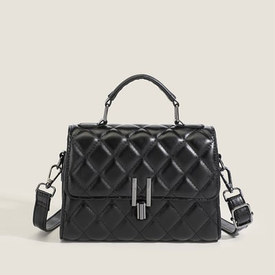 Women satchel bags handle shoulder handbags and purses black - Thumbnail 4