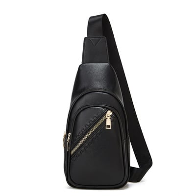 Ladies' shoulder crossbody bag outdoor small bag black - Thumbnail 2