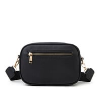 Women's Small Classy Crossbody Purse Leather Satchel Bags Black - Thumbnail 2