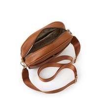 Women's Small Classy Crossbody Purse Leather Satchel Bags Brown - Thumbnail 3