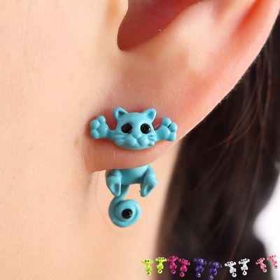 Cute Cat Stud Earrings For Women Girls Jewelry accessories