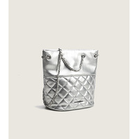 Hobo Bags Vegan Leather Crossbody Bag Guitar Strap Shoulder Purses Silver - Thumbnail 1