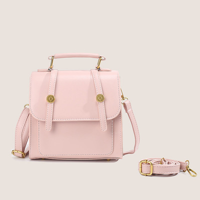 College style backpack handbag pink - Thumbnail 4