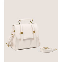 College Style Backpack Handbag White - Thumbnail 1