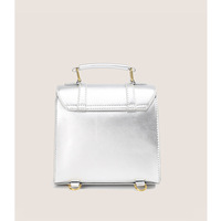 College Style Backpack Handbag Silver - Thumbnail 3