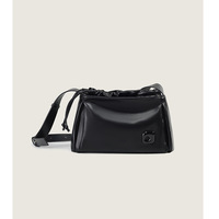 Ladies' Pleated Cloud Bag Small Classy Crossbody Purse Black - Thumbnail 1