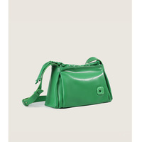 Ladies' Pleated Cloud Bag Small Classy Crossbody Purse Green - Thumbnail 2