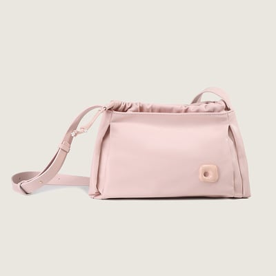 Ladies' pleated cloud bag small classy crossbody purse pink - Thumbnail 4