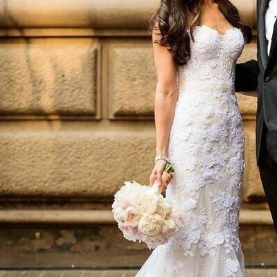 Elegant mermaid lace beach boho wedding dress bridal gown wedding gown