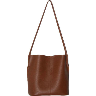 Retro women's bag bucket bag brown - Thumbnail 2