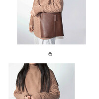 Vintage Women's Bag Bucket Bag Crossbody Bag Brown - Thumbnail 1