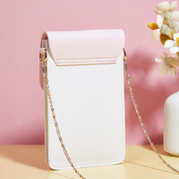 Ladies' Mobile Phone Bag Crossbody Bag Pink - Thumbnail 3