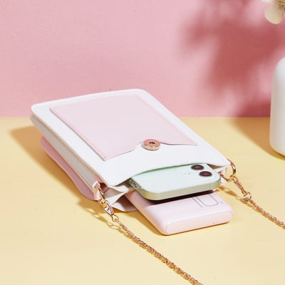 Ladies' mobile phone bag crossbody bag pink