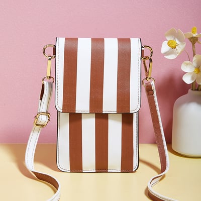 Ladies' Mobile Phone Bag Crossbody Bag Brown