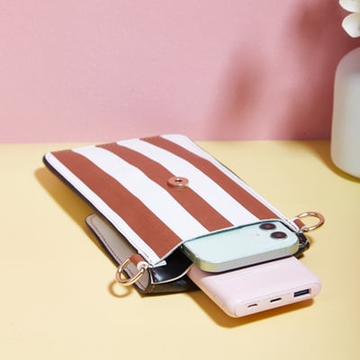 Ladies' mobile phone bag crossbody bag brown